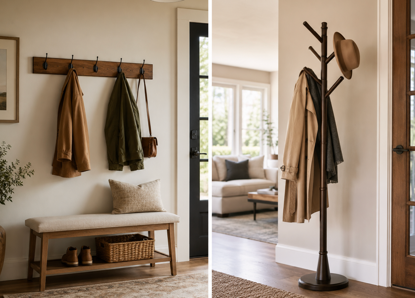 Porte-manteau sur pied ou mural : lequel choisir selon son espace ?