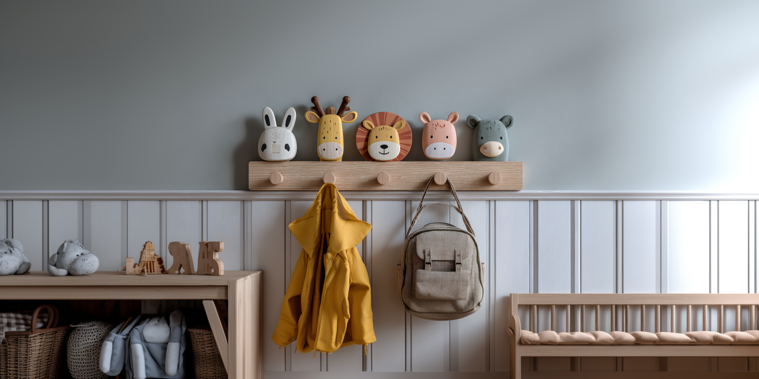 Porte-manteau pour enfant ludique et coloré