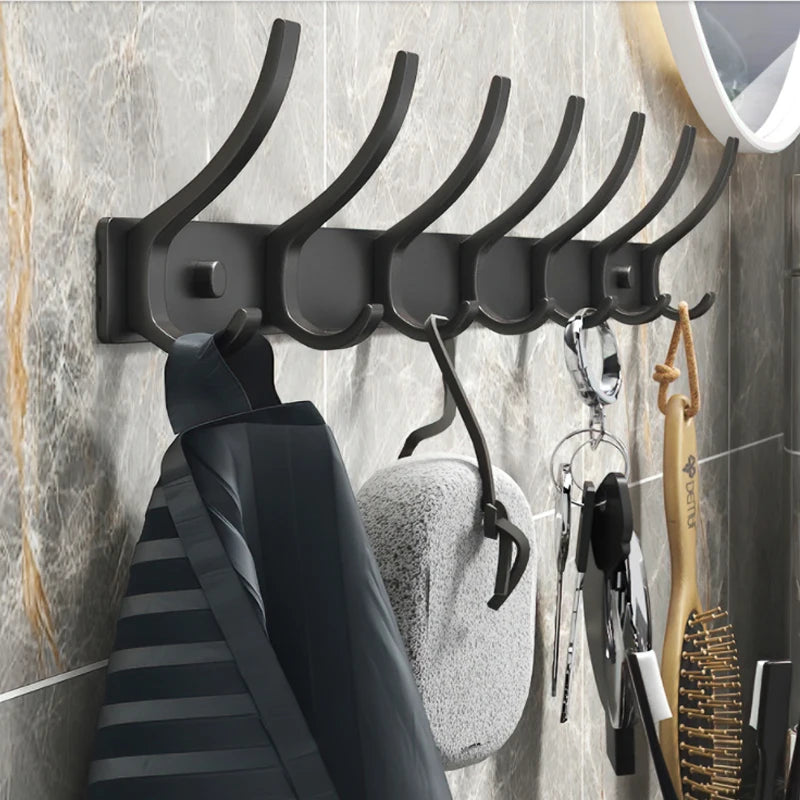 Grand Porte manteau salle de bain noir