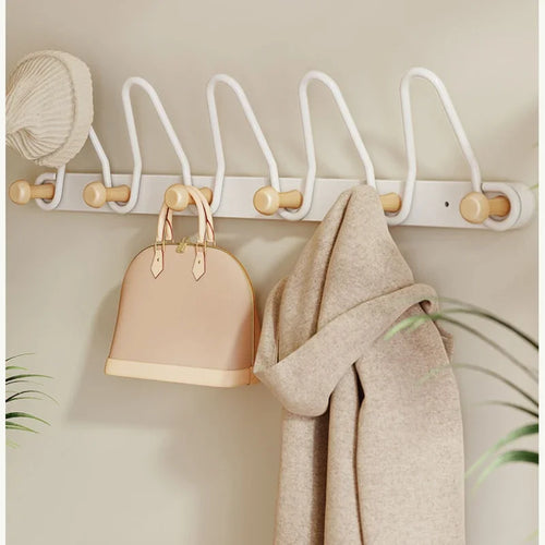 Porte-manteau mural blanc 