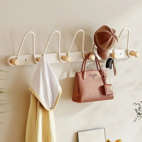 Porte-manteau mural blanc original