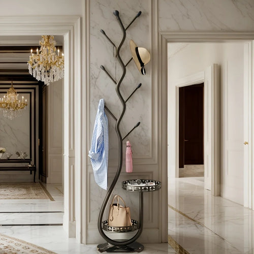 Porte-manteau sur pied design noir