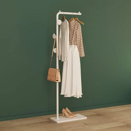 Porte manteau sur pied métal blanc