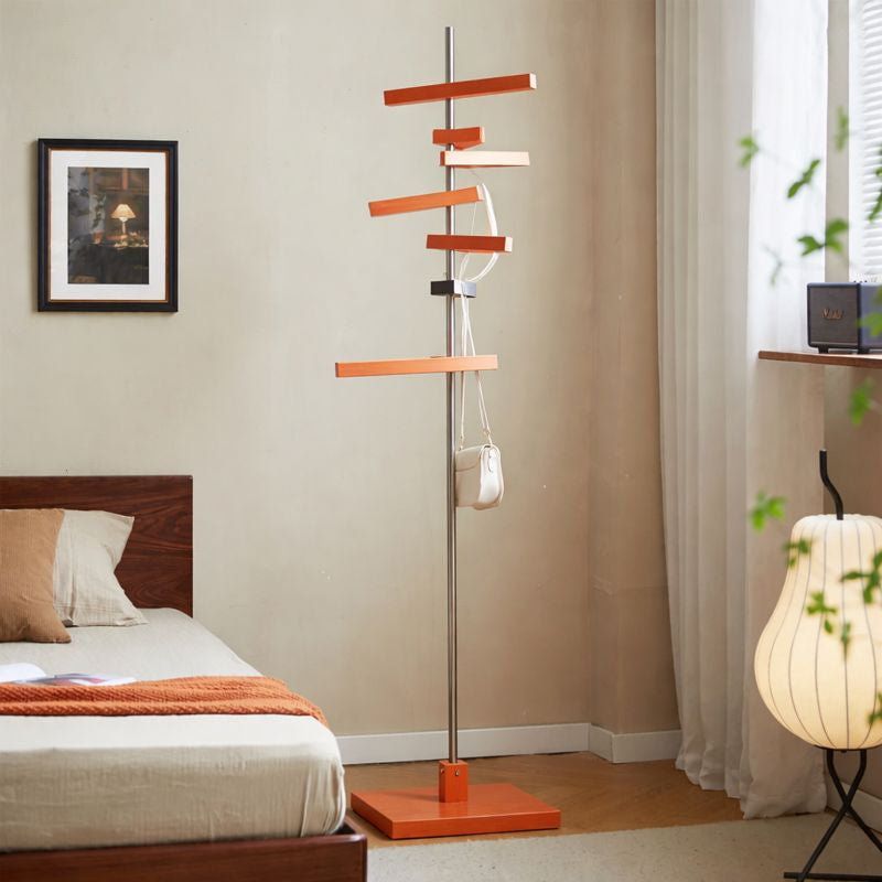 Porte-manteau sur pied moderne orange tendance
