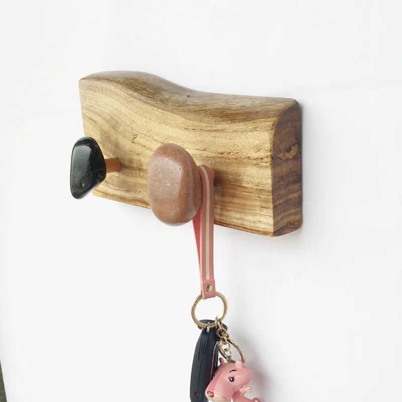 Porte manteau galet 2 crochets