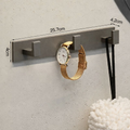 Porte manteau mural 3 crochets aluminium gris