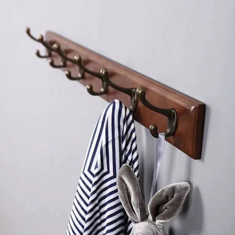 Porte manteau mural ancien en bois