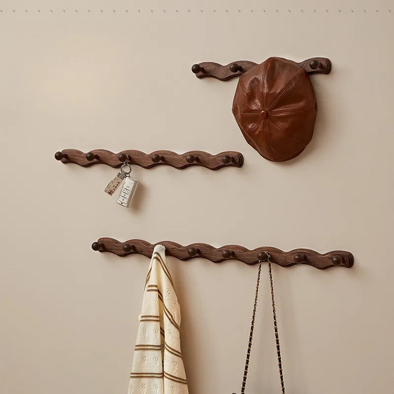 Porte manteau mural bois ondulé