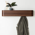 Porte manteau mural en bois avec etagère