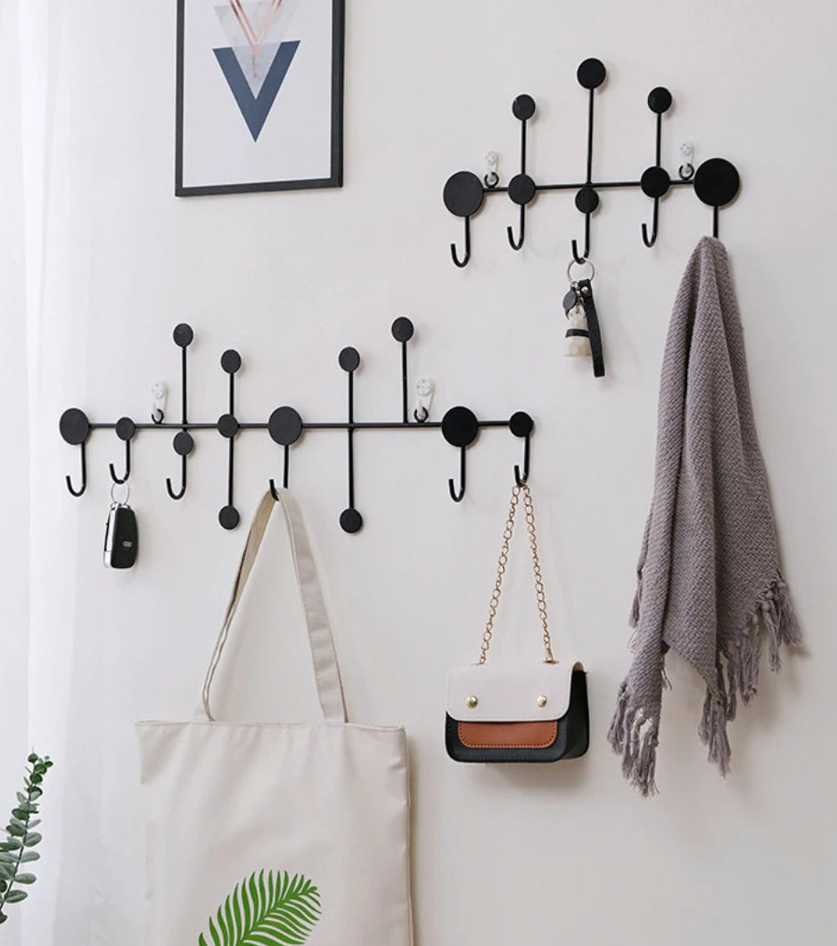 Porte manteau mural noir