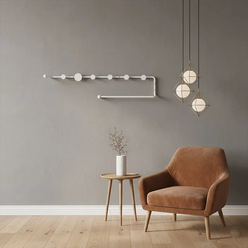 Porte manteau mural original design blanc