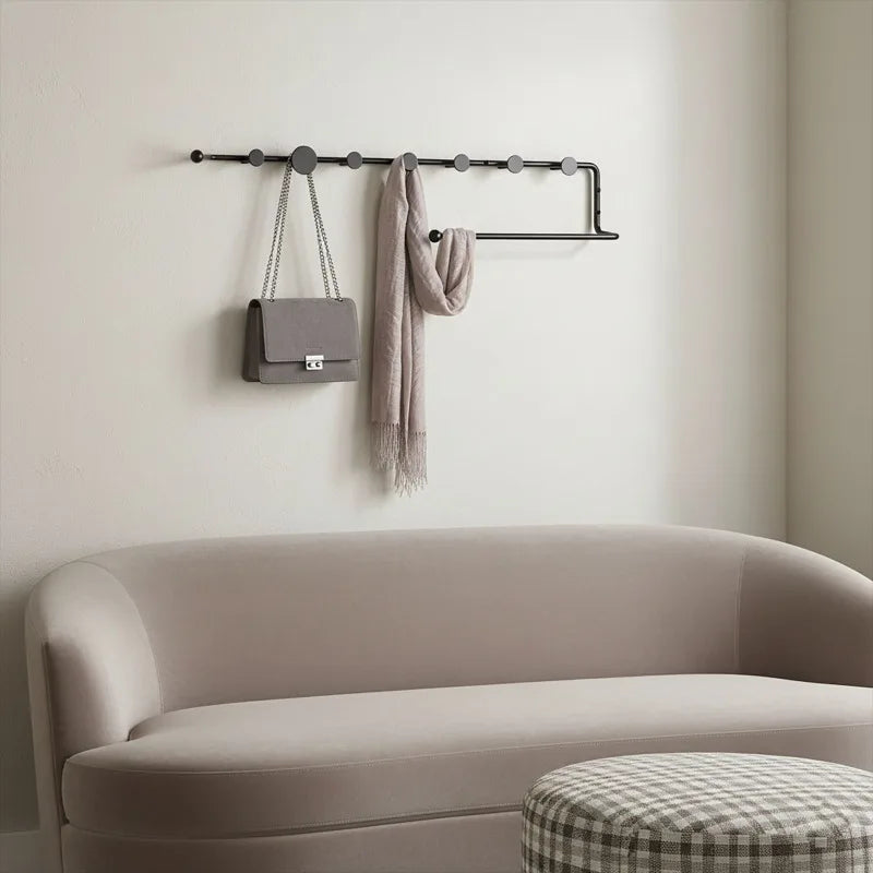 Porte manteau mural original design noir