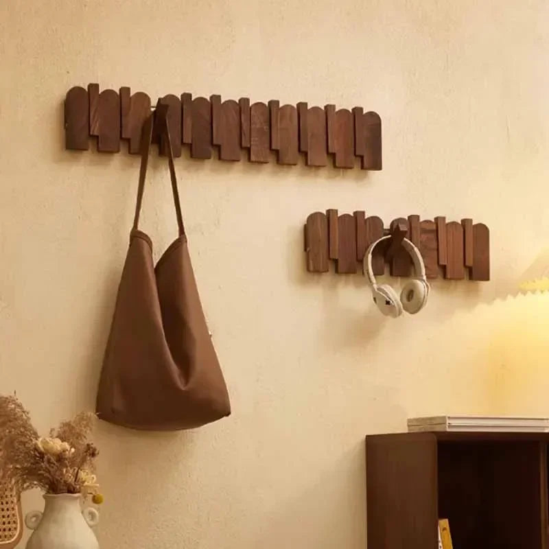 Porte manteau mural pliable en bois