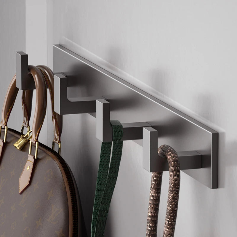 Porte manteau mural salle de bain gris