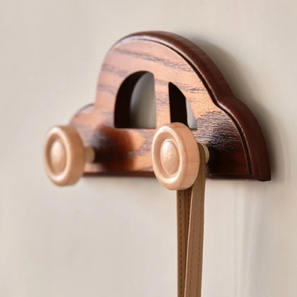 Porte manteau voiture enfant en bois