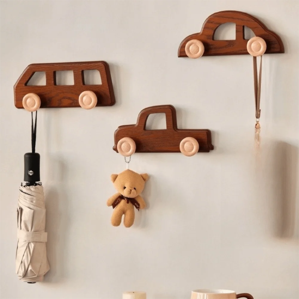 Porte manteau voiture enfant en bois