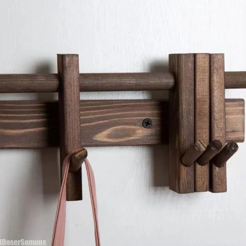 Porte-manteau bois mural modulable