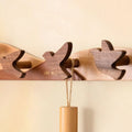 Porte manteau mural bois oiseaux