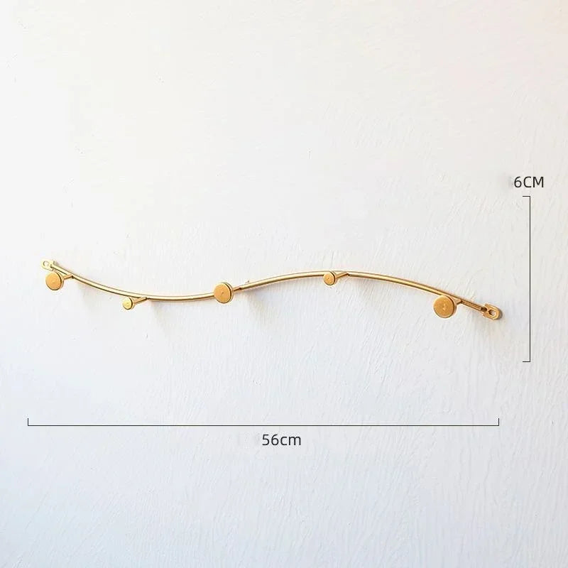 porte manteau mural doré 2