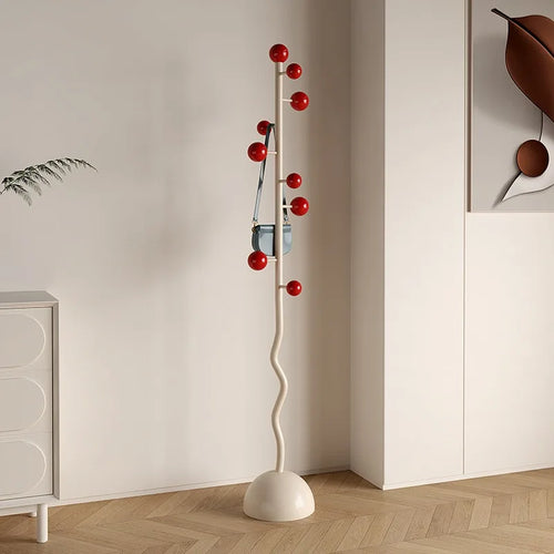 Porte-manteau vintage année 70 rouge et blanc